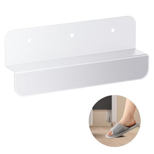Adzyz Under Cabinet Foot Pull with Adhesive and Screws,Hands Free Garbage Drawer Toe Foot Pull Opener Suitable for Kitchen Trash Cabinet Drawer (White) - Image 1