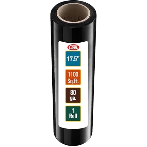 Simply Cool Black Stretch Wrap Industrial Strength Extra Thick 17.5" 1100 SqFt 80 Gauge Shrink Wrap Roll for Moving Supplies, Furniture, Pallets, Plastic Wrap for Packing, Stretch Film - Image 1