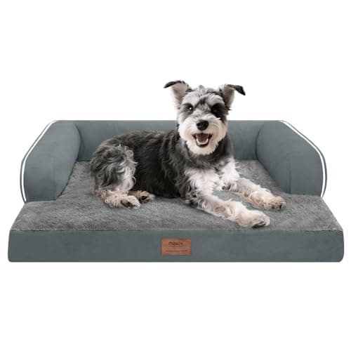 Small Dog Bed Waterproof Orthopedic Dog Beds for Medium Sized Dogs Comfy Pet Cat Bed with Sides, Washable Removable Cover - Image 1