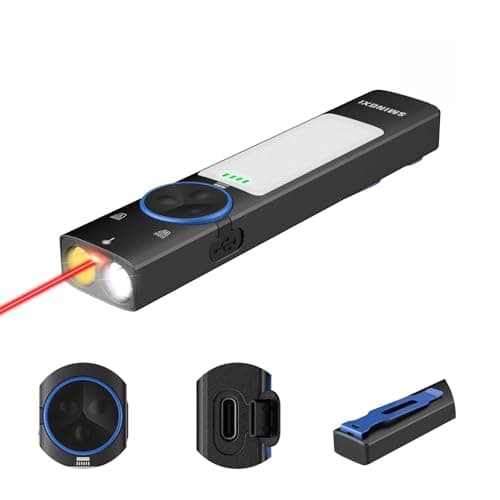 SMINGXI Rechargeable Flashlight-EDC Flat Portable Flash Light,2000 Lumens with White LED,UV and Red Beam for Working,Emergency,Camping,Everyday Carry - Image 1