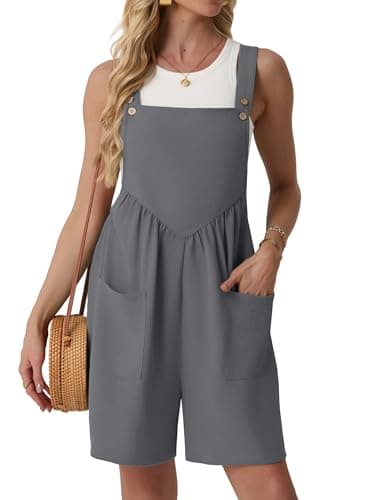 Lepunuo Casual Rompers for Women Summer Sleeveless Plus Size Jumpsuits Short Beach Overalls Vacation Outfits - Image 1