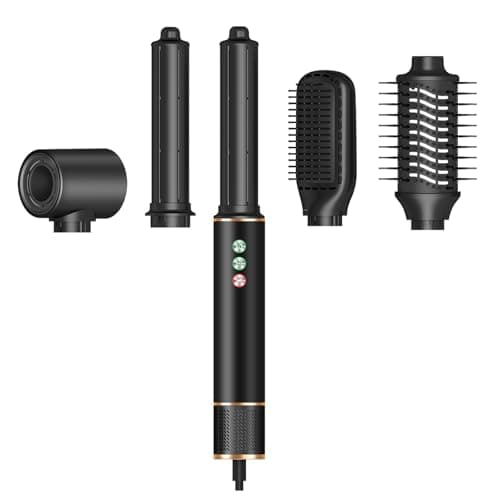 TANSHINE 5 in 1 Professional Hair Dryer Brush & Multi-Styler with 110,000 RPM,Ionic Powerful Blow Dryer Brush Set for Curling,Straightening,Volumizing,Fast Drying,Auto Wrap Curls Hot Air Styler,Black - Image 1