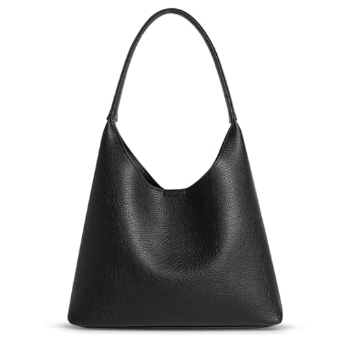Shoulder Bag for Women, Small Slouchy Hobo Purse, Soft Vegan Leather Hobo Bag Handbag, Trendy Everyday Tote Style, 11'' (28cm) - Image 1