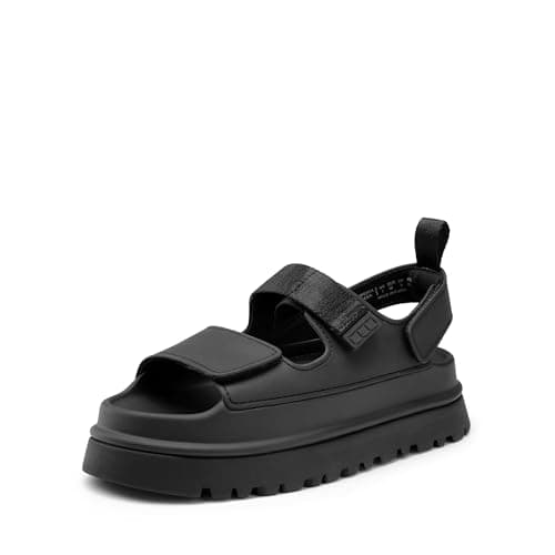 DREAM PAIRS Platform Sandals for Women Chunky Open Toe Dress Walking Comfortable Flat Sandals for Summer,Size 8,Black,DWUMPS2511 - Image 1