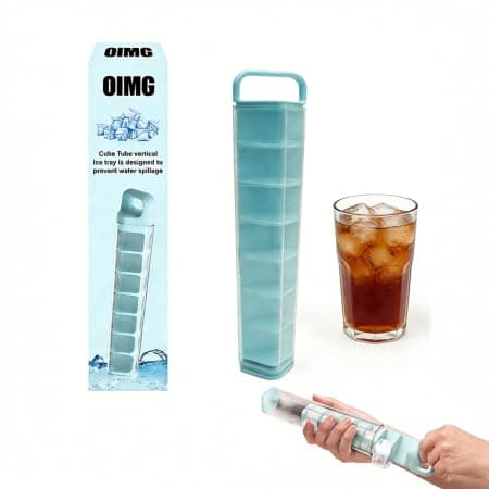 Vertical Leak-Proof Ice Cube Tray - 14 Unique Triangular Ice Cubes, BPA-Free Food-Grade Plastic, Easy Release, Space-Saving - Image 1
