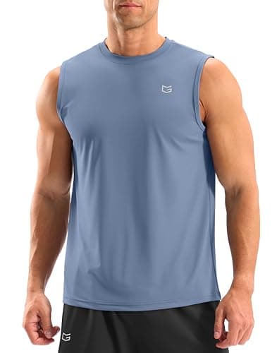 G Gradual Sleeveless Shirts for Men Workout Tank Tops Moisture Wicking Mens Muscle Shirt for Gym, Beach, Summer Casual (Slate Blue, 3XL) - Image 1