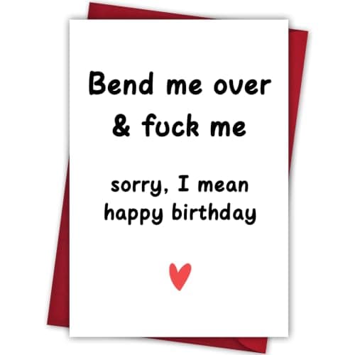 Birthday Gifts for Men Him, Funny Birthday Cards for Men Boyfriend Husband, Unique and Unusual Mens Gifts for Husband, Naughty Gag Couples Gift for Boyfriend, Greeting Cards