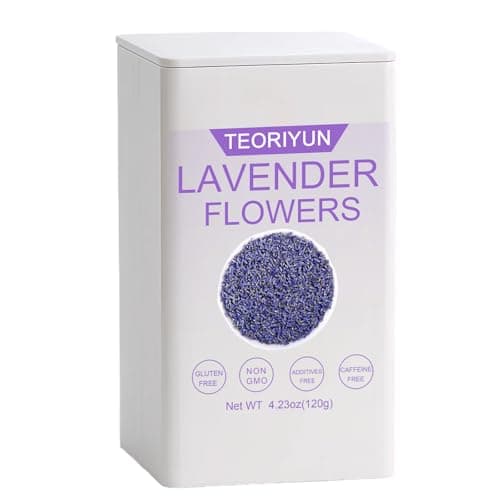 Premium Dried Lavender Flowers Tea - 5A Top Grade - 100% Natural Edible Flowers Culinary Dried Buds - Non-GMO - Caffeine-Free - Perfect for Tea, Lemonade, Baking, Baths (Lavender(4.23oz/120g)) - Image 1