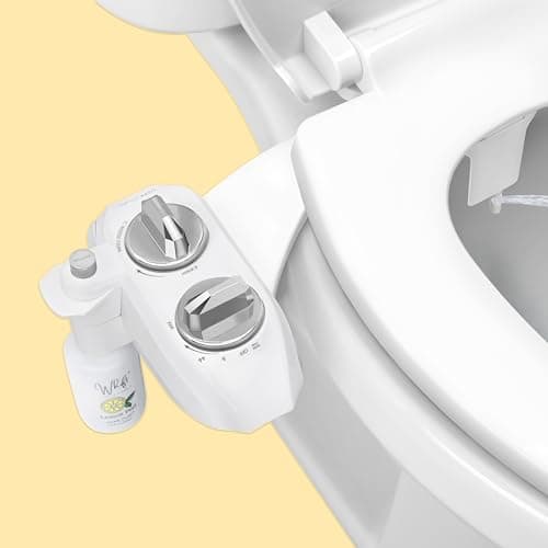WHIFT 120 Bidet Single Nozzle, Built-In Deodorizing Spray, Non-Electric Bidet Attachment For Toilet Seat, Easy Slide-In Install, Cold Water, Rear Wash, LUXE Bidet (Chrome) - Image 1