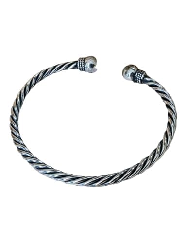 Sylphalite Bracelets Silver Bracelets for Women Sterling Silver Bracelet Handmade Twist Style Adjustable 7 8/9 inches Cuff, Women size M-L, Men size S-M, Gift for Her or Him - Image 1