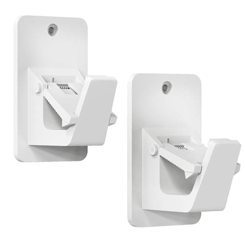 Adhesive No Drill Curtain Rod Brackets - Heavy Duty 30LB Holders for Bathroom Bedroom Kitchen, Universal Damage-Free Window Rod Hooks with Nail-Free Installation (2PC White) - Image 1