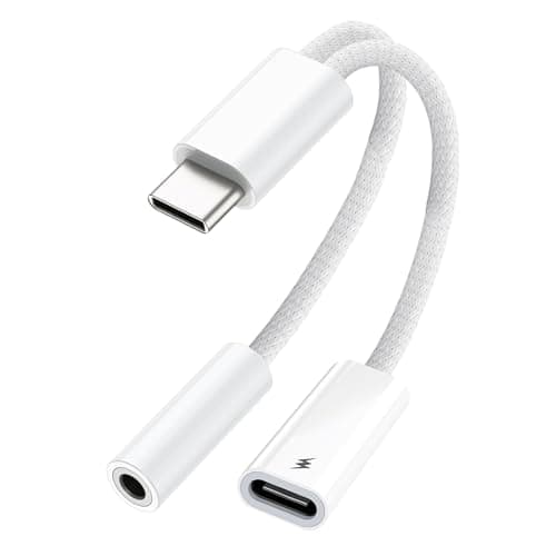 KikoSaka USB C to 3.5mm Audio Adapter 2 in 1 USBC to Headphone Jack Adapter with PD Fast Charging Dongle Cable Type C to Aux for iPhone 17 16 15, Galaxy - Image 1