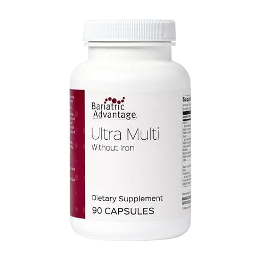 Bariatric Advantage Ultra Multi Without Iron, High Potency Daily Multivitamin for Bariatric Surgery Patients with 22 Essential Vitamins and Nutrients - 90 Capsules, 30 Servings - Image 1