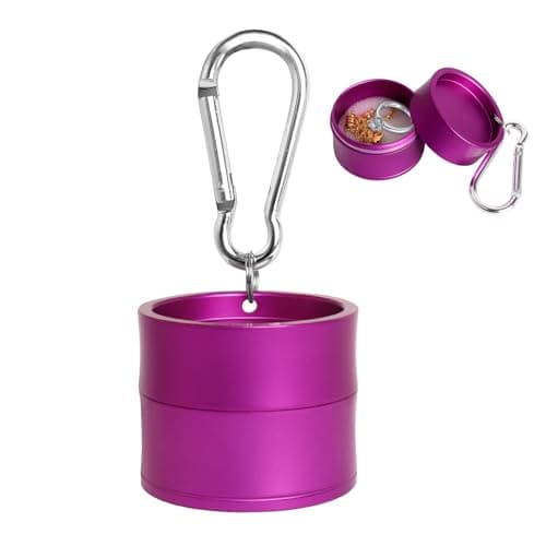 KONIDUN Mini Travel Ring Holder Keychain, Portable Jewelry Holder Keychain with Protective Sponge, Small Necklace Earrings Case for Gym Sports Bag Purse - Image 1