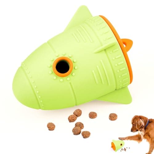 Dog Treat Toys for Medium Dogs & Small Dogs, Silicone Dog Toy Treat Dispenser Slow Feeder, Dog Interactive Toys for Boredom, Dog Enrichment Toys to Keep Them Busy, Interactive Dog Toy 1 Pack (Green) - Image 1