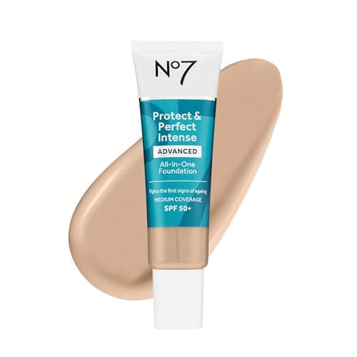 No7 Protect & Perfect Advanced All in One Foundation - Calico - Age Defying Foundation Makeup with SPF 50 - Makeup Base Cream Helps to Reduces Redness & Blurs Visible Pores (30ml) - Image 1