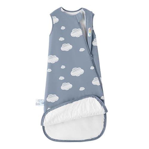Kaiya unisex baby sleeping bag, 1.0 TOG, organic cotton sleeveless onesie sleeping bag, wearable baby blanket. - Image 1
