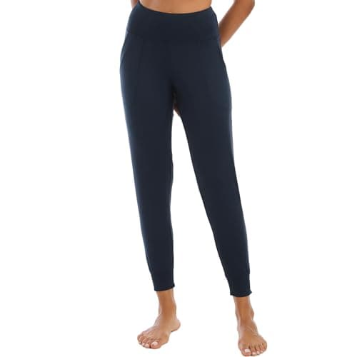 Rrosseyz Women's Joggers with Pockets Lightweight Soft Workout Athletic Pants for Camping Yoga Running(Navy Blue,L) - Image 1