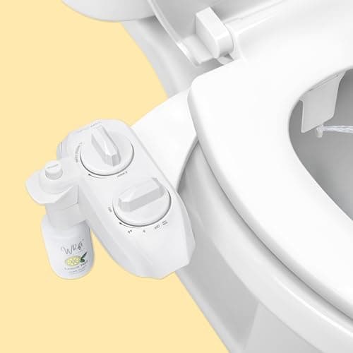 WHIFT 120 Bidet Single Nozzle, Built-In Deodorizing Spray, Non-Electric Bidet Attachment For Toilet Seat, Easy Slide-In Install, Cold Water, Rear Wash, LUXE Bidet (White) - Image 1