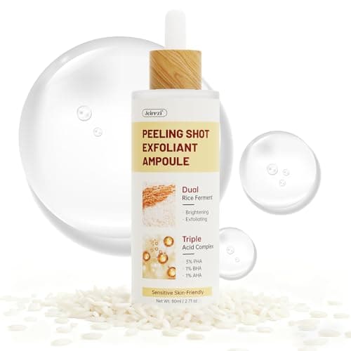 Jeirrzi Peeling Shot Glow Rice Exfoliant Ampoule, 5% Complext Acid Gentle Exfoliating Serum with Salicylic Acid, Brightening and Smoothing for Sensitive Skin - Image 1