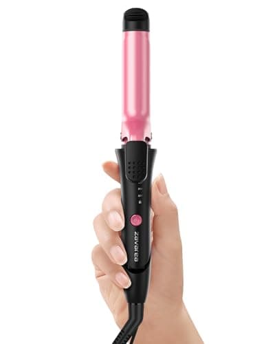 Valentine's Day Gift for Her: 2-in-1 Curling Iron & Straightener with Ceramic & Argan Oil, 30s Fast Heat, 3 Temp Settings (325-410°F), Auto Shut-Off, Dual Voltage 110-240V Travel Hair Styler for Women