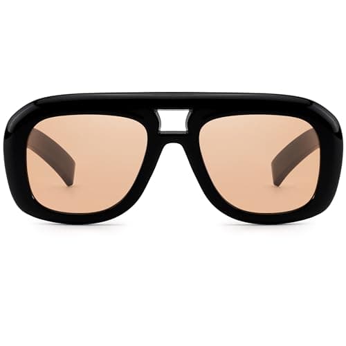 DreamCalf Oversized Aviator Sunglasses for Women Men Trendy Big Wide Sun Glasses with UV Protection for Daily Life - Image 1