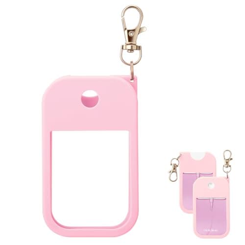 Palksky Hand Sanitizer Spray Case for Touchland,Protective Case with Keychain for Power Mist and Glow Mist 1 fl oz(Pink), Travel Size - Image 1