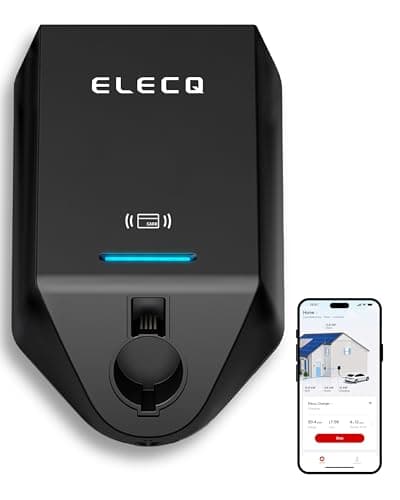 ELECQ Home EV Charger Level 2, Active Load Management, Solar Charging Modes, OCPP Compatible & Future-Proof, 50A Hardwired EVSE with J1772 Connector - Image 1