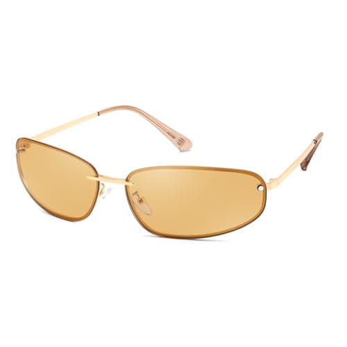 FEISEDY Trendy Y2K Sunglasses for Women Cool Futuristic Retro Metal Style Glasses B4194 - Image 1