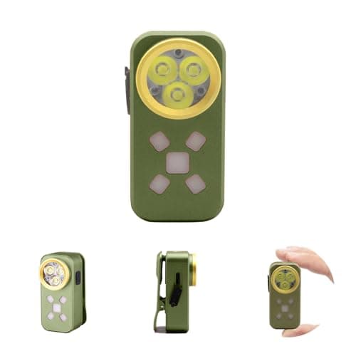 FOSFIS Rechargeable EDC Flashlight, Mini LED Flashights, 500 Lumens Portable Clip EDC Light, Pocket Flashlights, Magnetic Small Keychain Flashlight for Signaling, Camping, Emergency (Green) - Image 1
