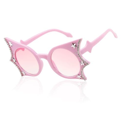 FEISEDY Women Men Funny Sunglasses, Butterfly Shaped Bat Shades for Halloween and Party B4142 - Image 1