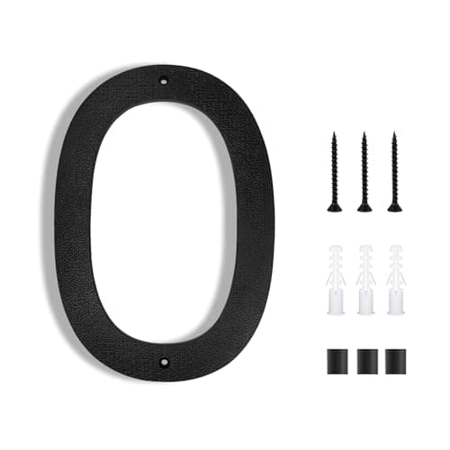 8 Inch House Numbers for Outside Modern | Large Floating Black House Numbers | Address Numbers/Door Garage Gate |911 Visibility Signage (0) - Image 1