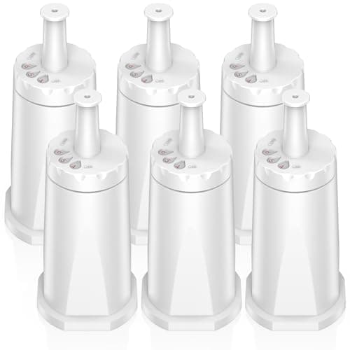 6 Pack Water Filters Replacement for Breville Espresso Machines - Compatible with Barista Touch BES880, Barista Pro BES878, Oracle Touch BES990, Dual Boiler BES920, Bambino & ClaroSwiss - Image 1