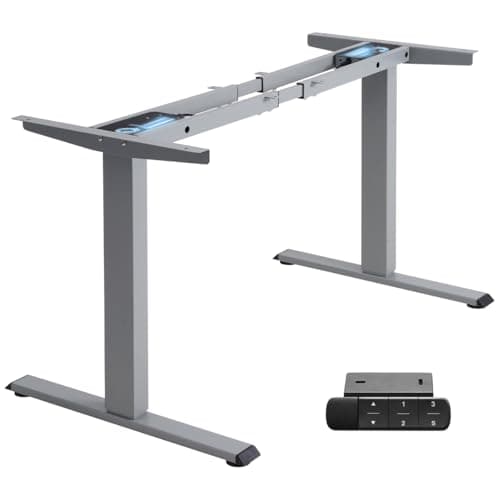 TOPSKY Dual Motor Electric Adjustable Standing for up to 70.8”x31.5” Table Tops, 225 lbs Weight Capacity, Computer Desk for Home and Office (Grey Frame only)