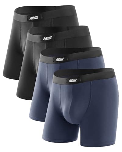 Nullktie Men's Boxer Briefs 5" Inseam, Ultra Soft Modal Underwear Moisture Wicking Trunks for Men Multipack - Image 1