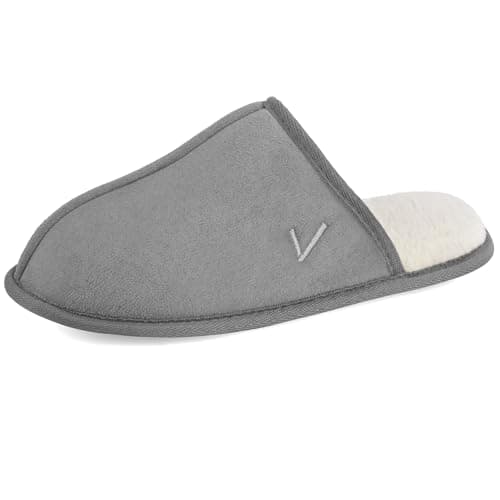 VANSARTO Mens Scuff Slippers Micro Suede Memory Foam Slide Clogs Slip on Indoor Outdoor House Shoes - Image 1