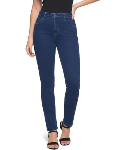 ZPIUO Women's High Waisted Tummy Control Skinny Jeans - Stretchy Butt Lifting Slim Fit Denim Pants with Pockets | Trendy 2025 Dark Blue