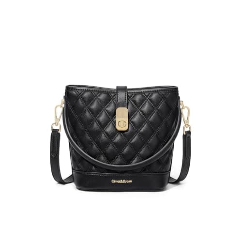CinvaiKrose Bucket Bag for Women Small Crossbody Bags Leather Shoulder Purses Designer Ladies Handbags - Image 1