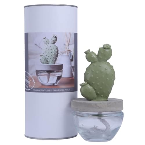 Reed Diffuser Set, Pretty Valley Home Gypsum Cactus Fragrance Diffuser-White Flower 3.38 fl oz (100 ml), Home Fragrance Reed Diffuser for Bathroom Office Living Room Dining Table Decor - Image 1