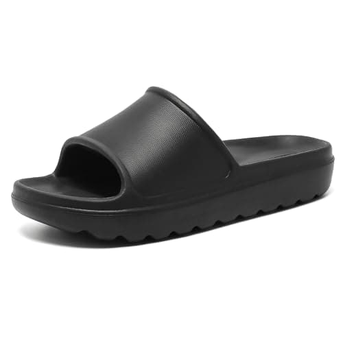 GETOEU Cloud Slides for Women and Men Pillow Slides Slip-Resistant Shower Shoes Recovery Slide Sandals Cushioned Thick Pillow Slippers Comfort Indoor and Outdoor Slide,Black - Image 1