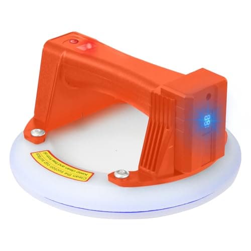SONEE Electric Suction Cup, 8"-600 lbs Max Load Vacuum Suction Lifter, Digital Display, Auto Start Pump, Detachable Battery, Suction Cup Tool for Glass, Granite, Tile, Metal, Windshield (Orange) - Image 1