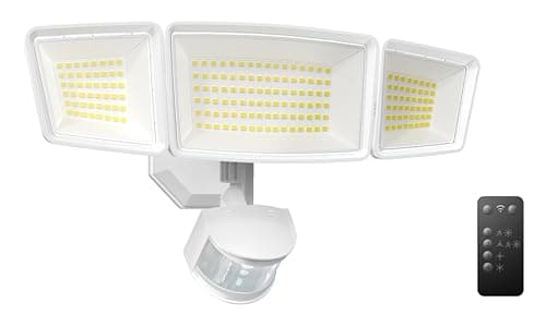 TECKNET 7500LM Motion Flood Lights Ourtdoor, 150LEDs 4 Working Modes Security Motion Sensor Outdoor Lights with Remote Control & IP66 Waterproof, Motion Lights for Outside Garage Yard Porch - Image 1