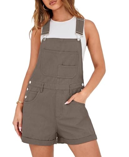 Lepunuo Overalls for Women 2025 Summer Casual Loose Fit Adjustable Denim Shorts Rompers Bib Jean Shortalls Outfits - Image 1