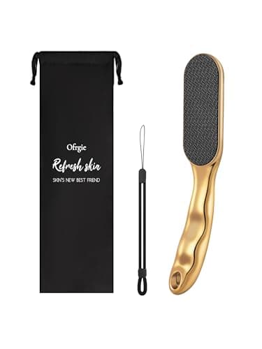 Beyond The Cream Veins Grain Foot File, Nano Glass Foot File, Hard Skin Callus Remover, Professional Pedicure Tool, Anti-Slip Handle Rope & Storage Bag, Ideal Gift for Beauty & Fitness Lovers, Golden