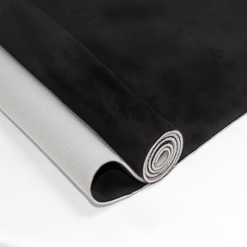 Suede Headliner Fabric with Foam Backing - Black Suede Headliner wrap Interior Material for Car/Truck/SUV/RV Roof, Home Repair/DIY Headliner Material Automotive Headliner Fabric (Black, 120"×60") - Image 1