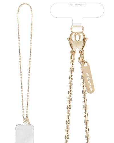 ROCONTRIP Phone Chain Crossbody Phone Strap with 2 Tether Tabs Detachable iPhone Lanyard Chain for All Phones Premium Metal Buckles,Non-rust,Unbreak Cellphone Neck lanyard for Travel Essentials - Image 1