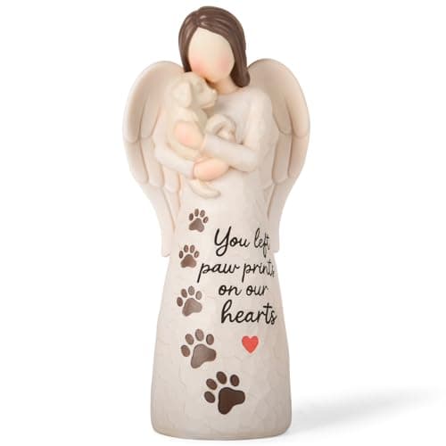 VOFSTAND Affection Angel Embraces Dog, I Love Our Friendship, Gift to Celebrate Loving Pets and Dog Lovers, Sculpted Hand-Painted Figurine - Image 1