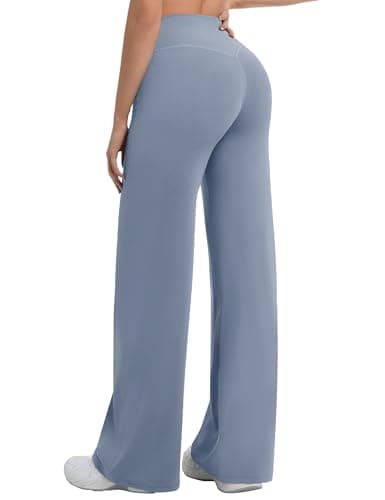 AVAMO Straight Leg Workout Leggings No Front Seam High Waist Butt Lifting Leggings for Women Stretch Yoga Gym Pants - Image 1