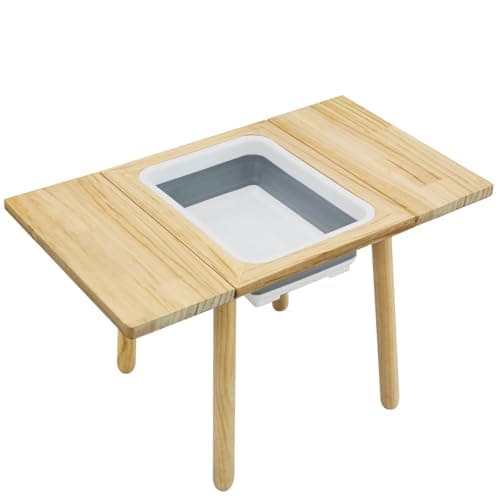 TTSZNB Wooden Sensory Table for Toddlers 1-3, with a Flip-Adjustable Desktop, Kids Table with Storage Bins, A Festive Gift Suitable for Both Boys and Girls - Image 1
