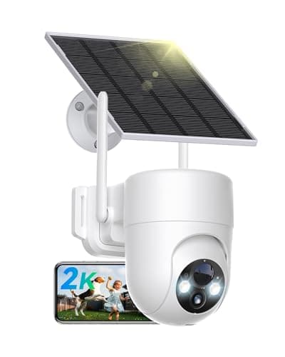 LIWAN Security Camera Wireless Outdoor, 2.4G WiFi Solar Security Cameras for Home Security, Surveillance Camera Outside, Solar Powered, 2K Color Night Vision, PIR Detection, 2-Way Talk - Image 1